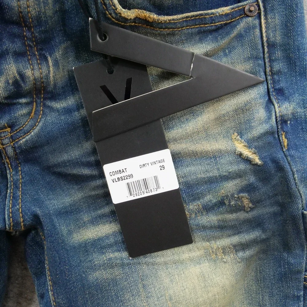 Valabasas Jeans Mens 29 Blue Combat Distressed Boot Cut Streetwear New
